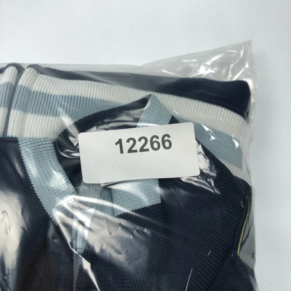 Triple Five Soul Brooklyn Track Jacket Mens Medium Navy Blue Hip Hop Y2K Zip Up